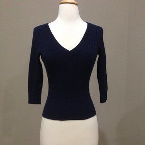 Wet Seal ribbed cable knit sweater with 3/4 sleeves Like New